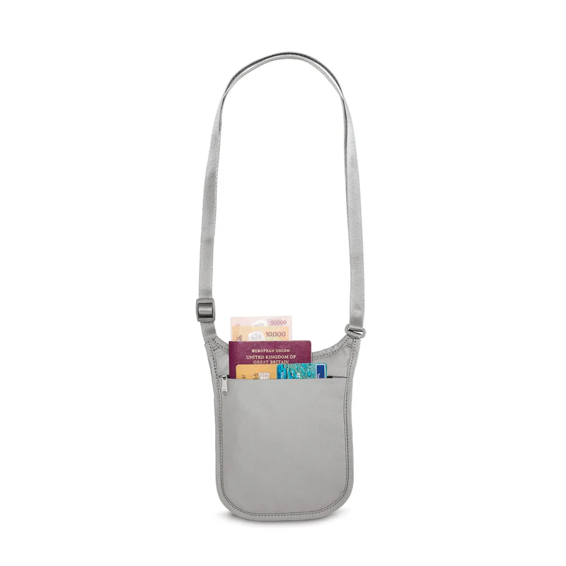 Lightweight RFID Blocking Hidden Neck Pouch Breathable Under-Clothes Passport Storage Bag