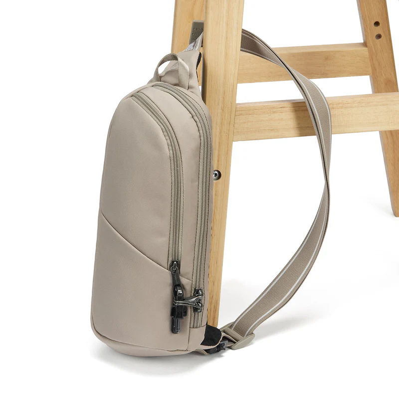 2.5L Slim Recycled PET Anti-Theft Action Sling Bag PFC-Free Water Repellent Crossbody Pack