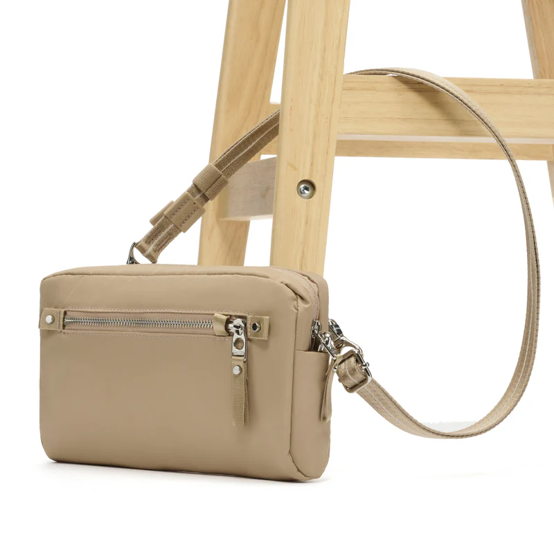 1L Recycled Polyester 3-in-1 Anti-Theft Sling Crossbody Clutch RFID Blocking Water Repellent Multi-Way Travel Shoulder Bag