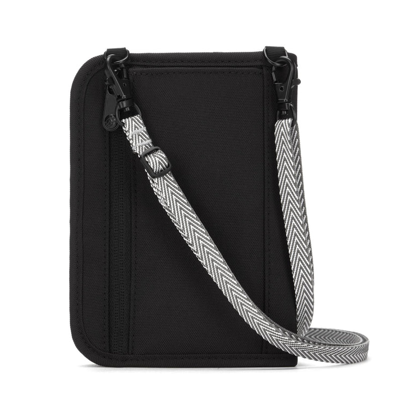 Recycled Polyester RFID Blocking Compact Travel Organizer 6 Card Slots Water Repellent Passport Wallet