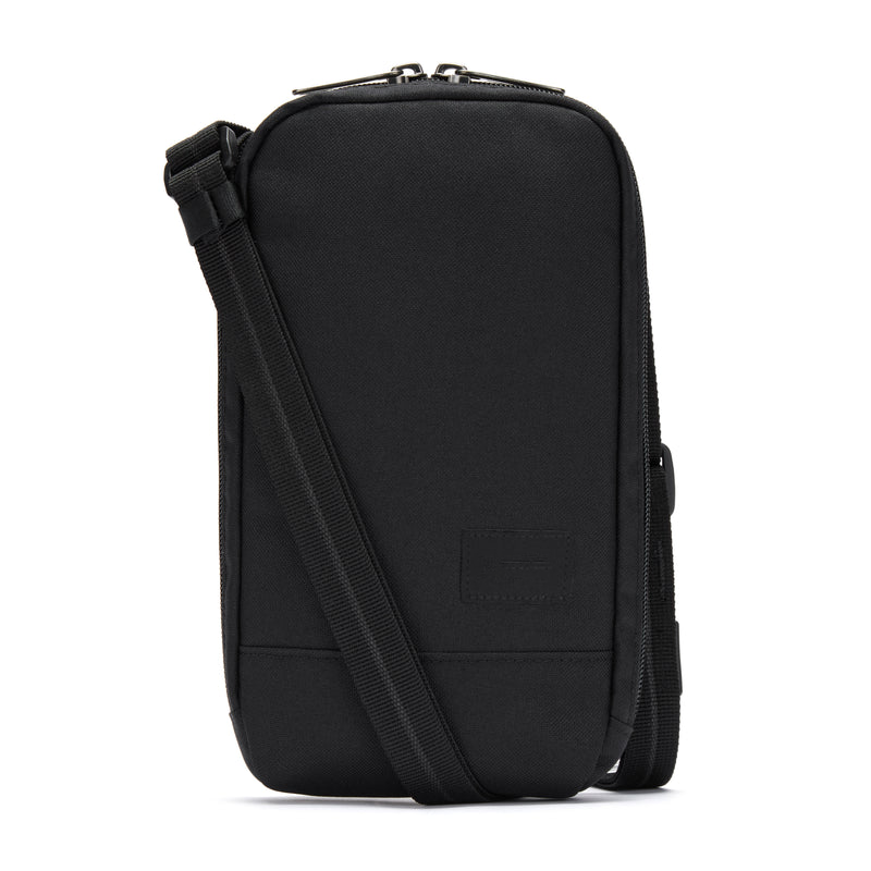 Recycled Polyester RFID Blocking Compact Travel Crossbody Bag Multi Slot Passport Phone Pouch