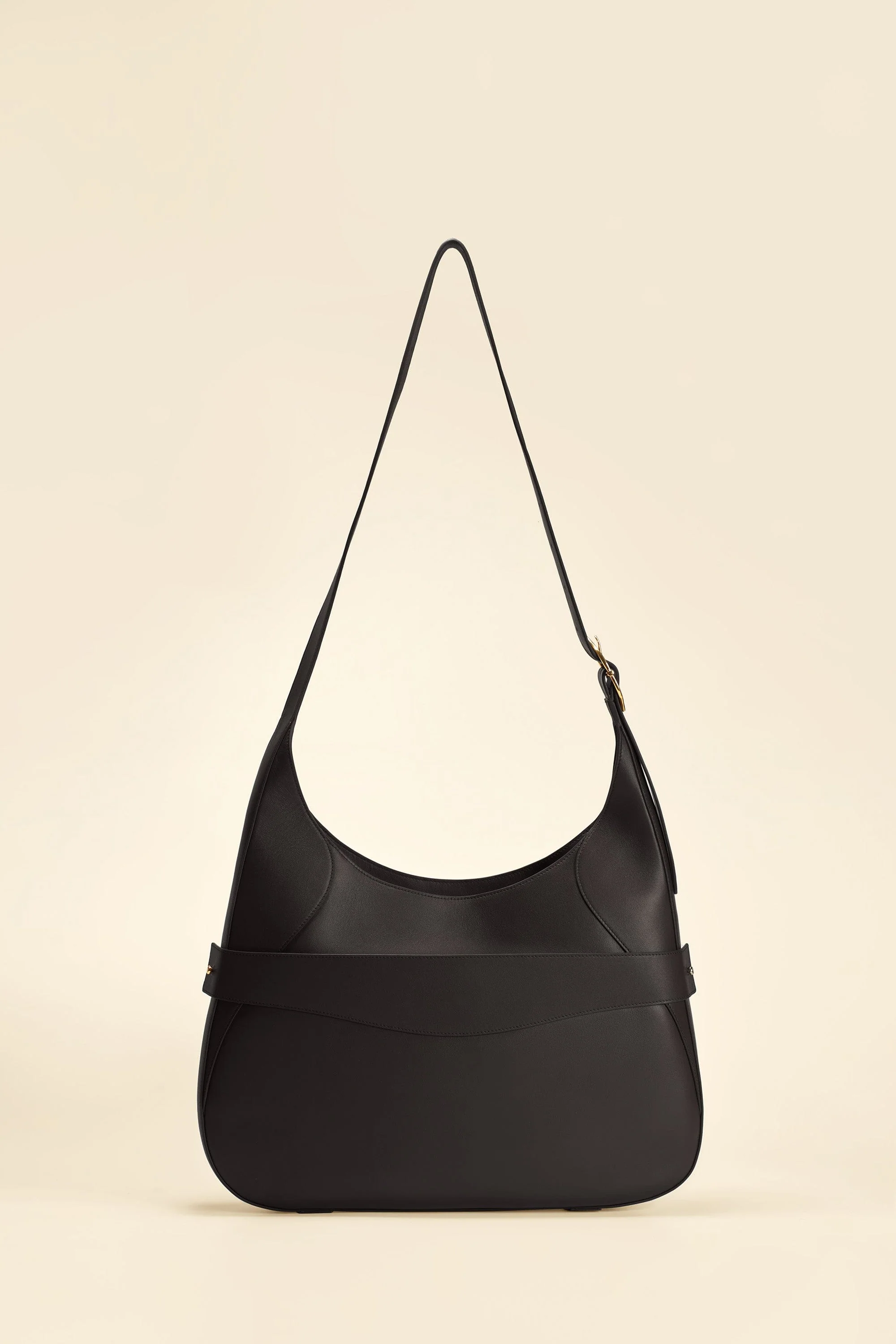Mini Smooth Top Grain Napa Leather Hobo Bag Adjustable Wide Flat Strap Lightweight Daily Underarm Shoulder Purse